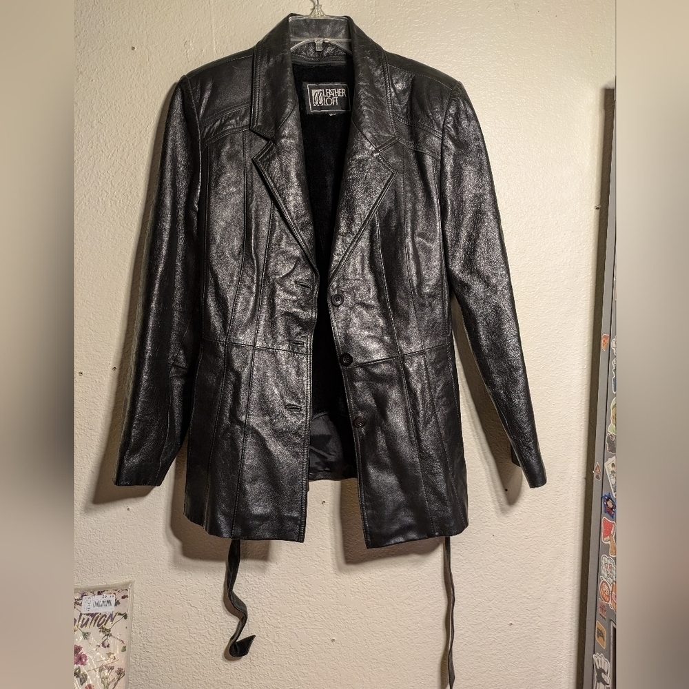 Leather loaf leather jacket size 13/14 vintage